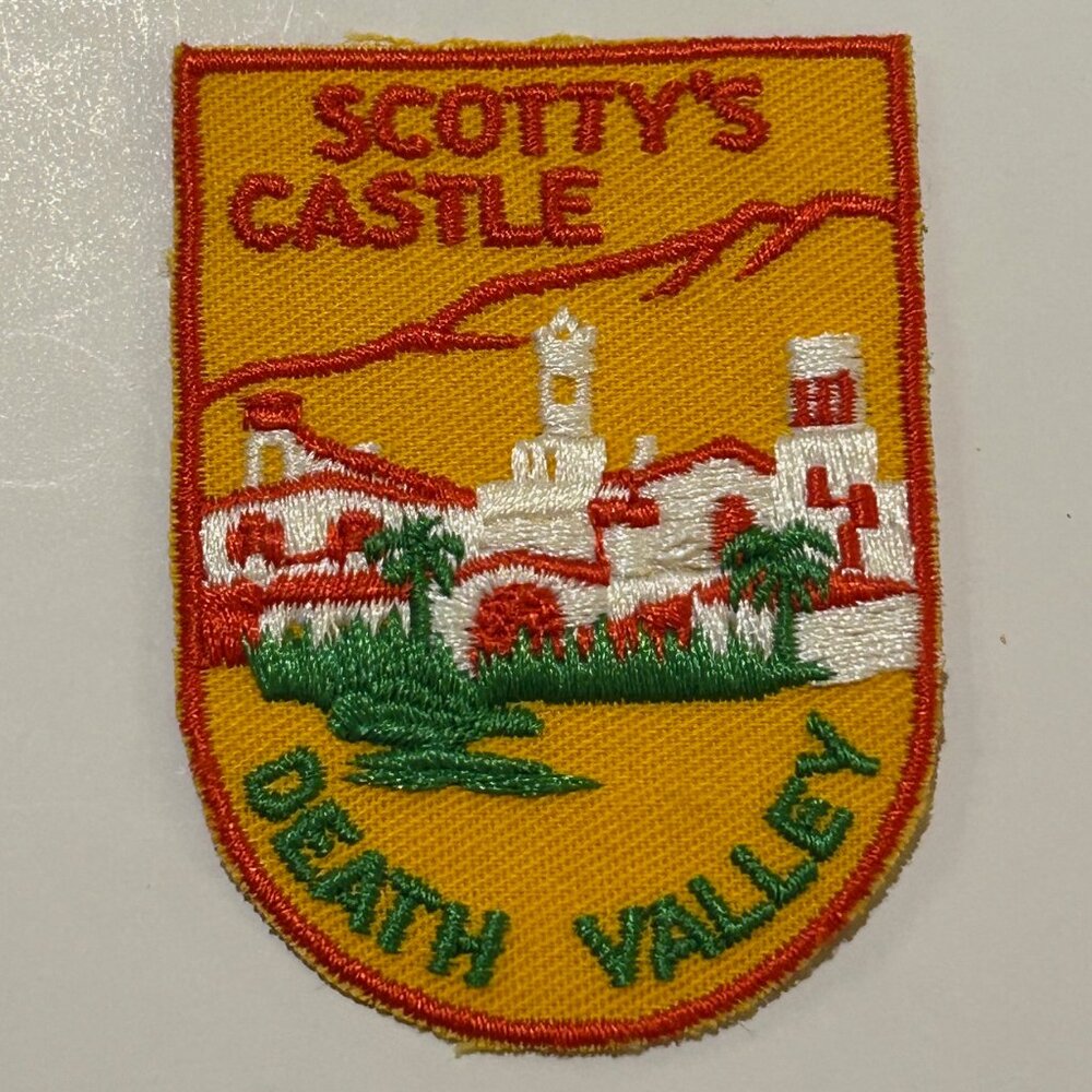 Scotty's Castle Death Valley Embroidered Shield Patch UNUSED